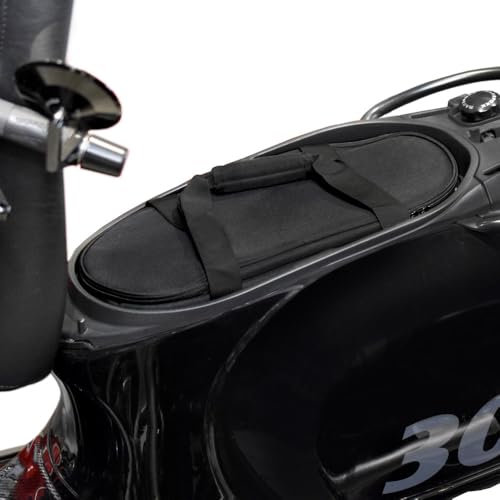 WE ARE RACING. RACEFOXX.COM Helmfachtasche für Vespa GTS GTV ab 2006, passgenau, Robustes 600D Oxford Polyester, mit Trageriemen, schwarz