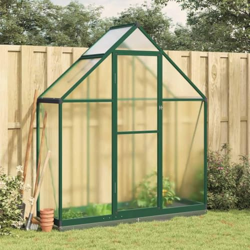 Winterzelt für Pflanzen Frostschutz,Gewächshaus mit Fundamentrahmen Grün 169x58x202 cm Aluminimum,Tomatenzelt für Garten und Terrasse