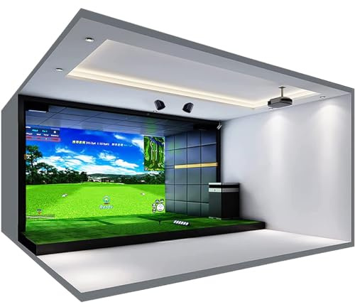 Indoor Golf Simulator Impact Screen, Heavy Duty Golf Driving Net, 0.4cm Thick Projector Screen for Golf Training and Projection
