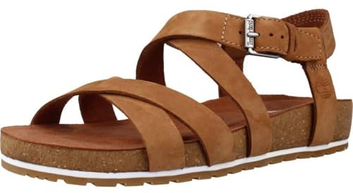 Timberland Malibu Waves, Damen Knöchelriemchen Sandalen, Braun (Saddle Qrf), 40 EU