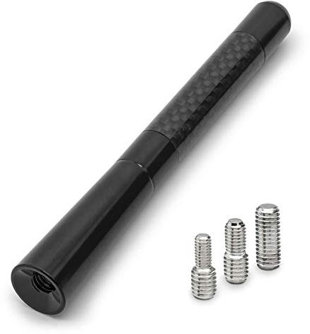 Universal 12cm Auto Kurz Stab Dach Antenne Radio Carbon Design KFZ PKW