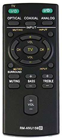RM-ANU159 Replace Remote Control - VINABTY New Replacement Remote Control RMANU159 Fit for Sony Soundbar Sound Bar HT-CT60 HT-CT60/C SA-CT60 SS-WCT60