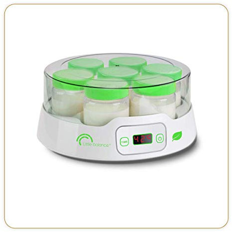 Little balance 8316 Yaourtière 7 Digital - Yaourtière - Pour des Yaourts Faits Maison, Desserts Lactés - 14 Pots en Verre 190ml - Timer jusqu'à 14h - Arrêt Automatique