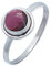 mantraroma Ring Silber 925 Damen Granat Edelstein rot schlicht modern