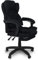 TRISENS Bürostuhl, ergonomischer Schreibtischstuhl Stoff Chefsessel mit gepolsterten Armlehnen und Kopfunterstützung, Höheverstellbar 360°Bürodrehstuhl Stoff Drehstuhl, Farbe:Schwarz