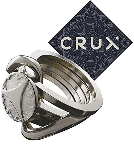 Hanayama Cast Ring II Puzzle - Level 5 von 6 - sehr schwer - inkl. Crux Aufkleber