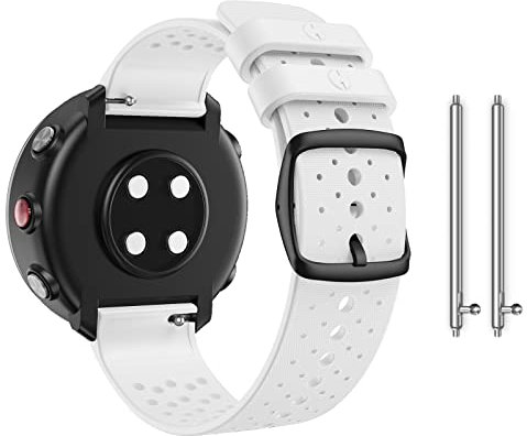 CUZOW Uhrenarmbänder, kompatibel mit Polar Vantage M, Ersatzarmband aus Silikon, Weiß
