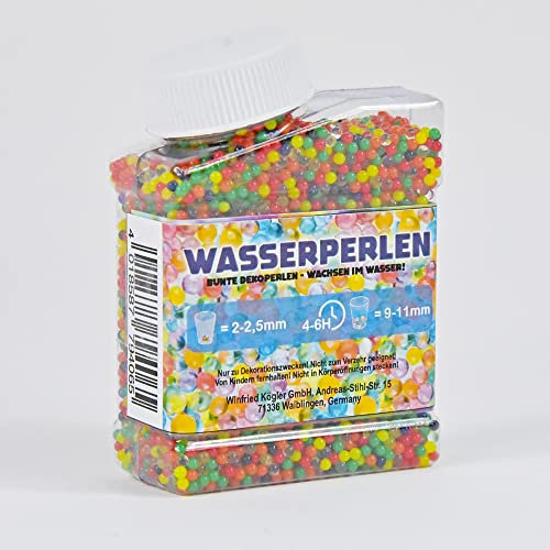 OBILO Wasserperlen, 110g, farblos, Polymer, 2-2,5 mm, Rund, Wasserperlen