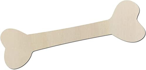 Kleenes Traumhandel Deko XXL Knochen aus Holz zum Bemalen & Dekorieren bis 80 cm - Hunde Dekoration Dog Deco (3er Set - 10 cm)