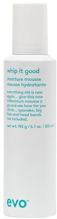 evo Whip It Good Moisture Mousse – Haarstyling-Mousse – leicht, leichter Halt, spendet Feuchtigkeit, macht weich, verbessert die Handhabbarkeit und verleiht Glanz, 200 ml