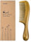 EQLEF Pettine in Legno, Verde legno di sandalo Pettine Antistatico in Legno con Manico Arrotondato per Capelli Ricci o Lisci