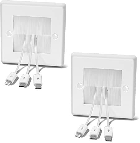 ChengFu TV Cord Hider for Wall Mounted TV - in Wall Cable Management Kit, Hide TV Cords for Wall Mount TV, Cable Management Kit Hides TV Wires Behind The Wall - White (2 Pack)