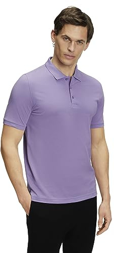 FALKE Herren Polohemd Basic Polo Shirt Piqué M Pl Baumwolle weich hautfreundlich bequem sehr leicht 1 Stück, Lila Lavender 6901, L