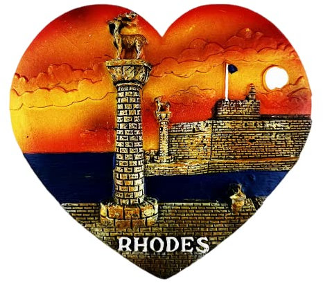 3D Rhodos Griechenland Kühlschrankmagnet Reise Souvenir Kühlschrank Dekoration Magnet Aufkleber Handbemalt Handwerk