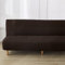 Surwin Seersucker Sofabezug ohne Armlehnen Stretch Armlose Sofabettüberzug Antirutsch Clic Clac Sofahusse Schonbezug Protector für Klappcouch Schlafsofa mit 2-3 Sitzplätzen (Schwarz,2 Sitzer)