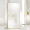 Aqua Roy Gold – Paroi de douche à l'italienne en verre satiné de 8 mm, laiton poli 110 x 195 cm