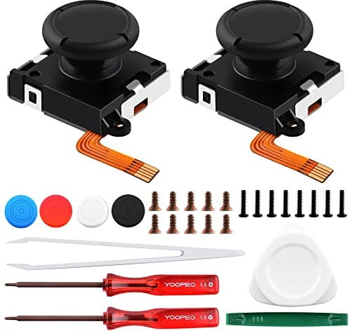 GeeekPi Original Gulikit Hall Joystick for Joy-Con, Right and Left Joy Con Controller Replacement Electromagnetic Stick No Drifting for Nintendo Swicth/Switch OLED Repair (1 par)