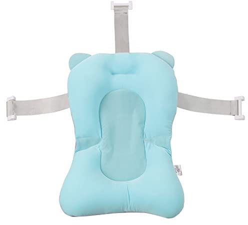 JINGAN Baño para Bebé, Cojín Bañera con Diseño Sándwich A Prueba Fugas, Almohada Baño Y Tumbona con Hebillas 3 Vías Suministros Bañera Exterior Lavable para Bebés