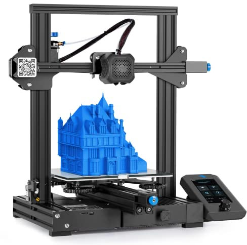 Creality Ender 3 V2 3D Printers with with Silent Motherboard Branded Power Supply Carborundum Glass Platform Resume Printing Function, LCD Screen, DIY FDM 3D Printer Build Size 8.66x8.66x9.84 inch