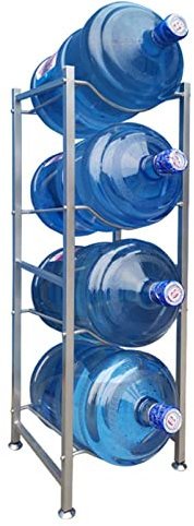5 Gallon Water Jug Holder Dispenser Water Bottle Storage Rack, Heavy Duty Carbon Steel Water Cooler Jug Holder Rack, Water Bottle Storage Shelf Organizer for Office/Family/Garages/Gym/Breakroom