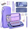 Étui Switch Lite - innoAura Accessoires pour NS Switch Lite 17 en 1 avec Etui de Transport Switch Lite, Etui de Jeu Switch, Protection d'Ecran Switch Lite, Support Switch(Violet)