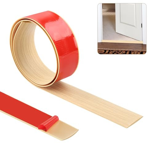 100cm×5cm Übergangsleiste Selbstklebend,Vinylboden Bodenbelag Türleiste Selbstklebend,Türschwellen Leiste,Flacher Laminatprofil-Bodenbelag-Randstreifen(Ahorn)