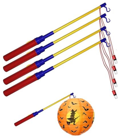 4er LED Laternenstab 40cm, St. Martin Lantern Children's Electric Light Sticks eignen Sich für Kinderpartys, Martin Parade, Halloween, Weihnachten usw. (4)