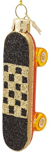 SIKORA BS633 Skateboard Christbaumschmuck Glas Ornament Weihnachtsbaum Anhänger