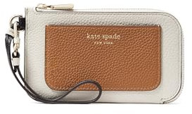 kate spade new york AVA Armband für Münzkarten aus genarbtem Leder, Pergament, mehrfarbig, Pergament, mehrfarbig, Carry-On 20-Inch