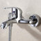 Robinets de lavabo de cuisine et de salle de bain, en alliage de zinc, robinet mélangeur d'évier mural, eau chaude et froide, double bec avec deux trous de sortie d'eau