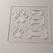 Pfotenabdruck-Vorlage, Hundeknochen und Pfoten-Inlay, Acryl-Router-Vorlage, transparentes Acryl (19 x 19 cm)