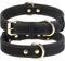Joytale Hundehalsband Leder, Halsband aus Leder für Welpen und Kleine Hunde, Weiches Echtleder Hundehalsband Langlebig und Verstellbar, Schwarz, XS
