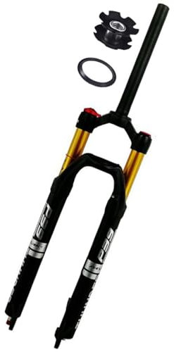 Mountain Front Gabel Mountainbike Gabel 27.5 29 Zoll Fahrrad Federgabel Gabeln 1-1/8 Straight Tube Federweg 120mm QR Schnellspanner 100*9mm Dämpfungseinstellung XC AM ( Color : Black silver manual , S