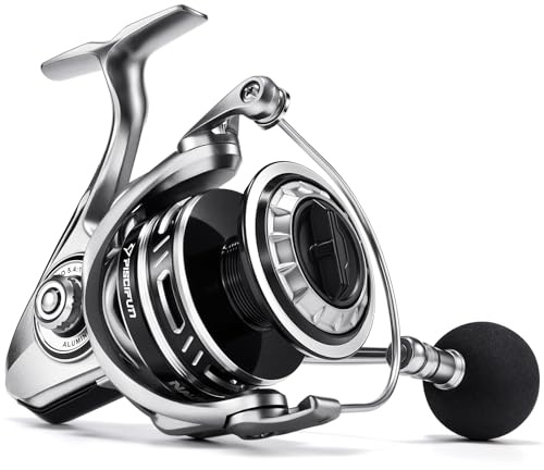 Piscifun NautiX Spinnrolle, Aluminium-Spinn-Angelrolle, CNC-Aluminium-Getriebe, 15 kg max. Zugkraft, 8 + 1 versiegelte BB, 6,0:1/5,4:1 Übersetzung, Glatte, leistungsstarke Süß- und Salzwasser