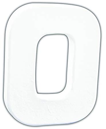 Décopatch AC744Cpack 5x Buchstabe O aus Pappmaché 15x10,5x12cm Weiß