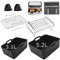 Air Fryer Accessories Compatible for Tefal Easy Fry 5.2L/3.1L, Lakeland 26920 5L/3L, Tower T17099 5.2L/3.3L, Salter 5.5L/3.5L: Two Different Size Silicone Air Fryer Liners Grill Racks by FryEasy