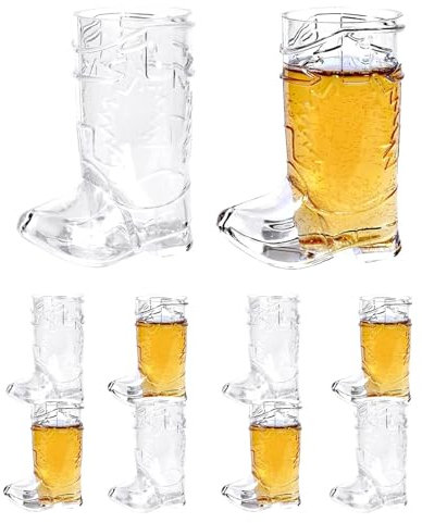 Gobelets à bière de botte de cowboy, tasses à bière transparentes, gobelets compacts pour bottes de cowboy, verres à shot de botte de cowboy, ensemble de gobelets à bière transparents pour boire des b