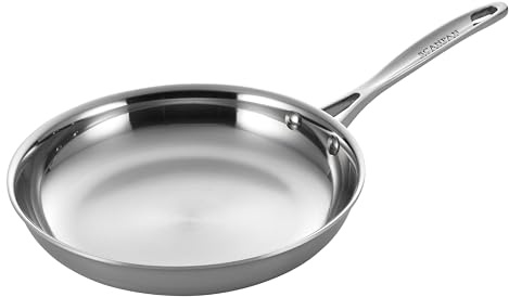 SCANPAN Fusion 5 Bratpfanne 24 cm, Edelstahl, Induktion, Alle Herdarten