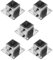 JISADER 5 piezas de brida de poste cuadrado, brida de poste de suelo, montaje en cubierta, soportes de poste multifunción, pasamanos de Base de poste, Diámetro interior 30mm