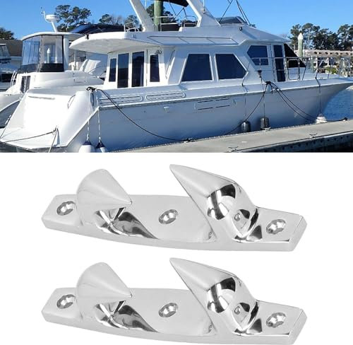 CENPEK 2 Stück Ankerklampen für Links und rechts, Führungsrollen aus Edelstahl 316, geeignet für Schiffe und Yachten, korrosionsbeständig, passt Sich der Salzwasserumgebung an.