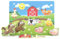 Wooden Peg Puzzle, Farm Chunky Baby Puzzles, Full-Color Pictures Wood Shape Puzzle Peg Board, Animal Knob Puzzle for Educational Toddlers 2,3,4 Yeas Old, 8 Pieces