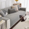 DUJUIKE Sofa Überzug 1/2/3/4 Sitzer, Chenille Sofaüberwurf, Ecksofabezug, L-Form Sofabezug, Katzensofa-Schutz, Knitter- und Kratzfest, Waschbar, rutschfest für U Form Sektionssofa(Grau,70x210cm)