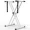 Keyboardständer Höhenverstellbar 28-97CM , Klavier Ständer X Doppelstrebig, Keyboard Stand Höhe in 8-Stufen, Piano Ständer Klavier Halterung Tragfähigkeit 30kg, Keyboard Ständer für E Piano, Weiß