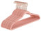 Baroni Home Grucce Velluto 20 pezzi, Grucce Appendiabiti 44,5 cm, Salvaspazio con Superfice Antiscivolo Design, Capacità di Carico Elevata, per Cappotti Camicie Vestiti, Rosa Cipria