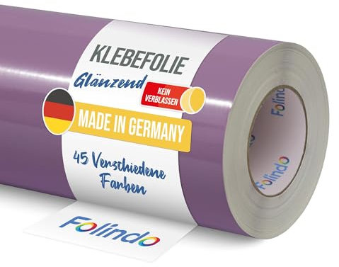FOLINDO Möbelfolie selbstklebend 621 042 Flieder Glanz Vinyl 5m x 126 cm Klebefolie Möbel, Klebefolie Küche, Möbelfolie, Folie für Möbel, Möbelfolie selbstklebende Folie, Küchenfolie selbstklebend