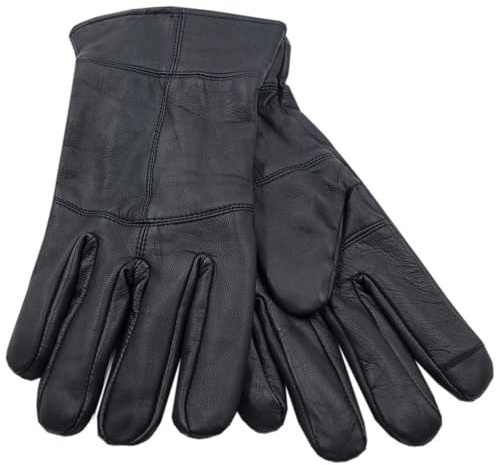 A2Z Mens Gloves Warm Winter Sheepskin Leather Gloves Full Finger Thinsulate Lined Touch Screen Gloves Casual Outdoor Windproof Driving Cold Weather Gloves
