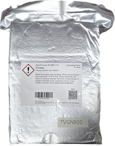 AquaHouse MB-115 Deionising Resin DI Ion Exchange Mixed Bed Resin for Window Cleaning, Aquariums, Reverse Osmosis - 5 Litre Bag