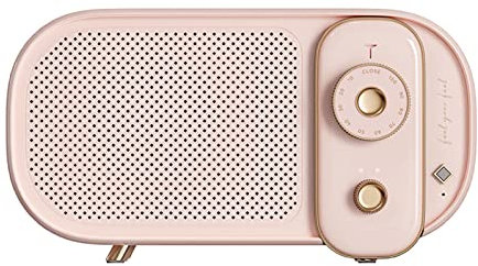 XIKDJ Retro Bluetooth Speakers, Wireless Home Subwoofer, 3D Surround Outdoor Portable Mini Small Long Battery Life Musicbox, Mobile Phone Voice Assistant, Outdoor Audio Speaker.,Pink