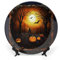NONHAI 6inch Bone China Decorative Plate with Display Ceramic Ornament Plates Halloween Party Ceramic Dinner Plate Crafts Decorative Plates for Home Office Club Decor