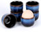 VHUTOU Lot de 6 Coquetier Oeuf, Coquetiers en Céramique Bleue, Coquetiers pour Les Tables de Petit Déjeuner, Dimensions : Ø 5 cm, Hauteur : 3.8 cm